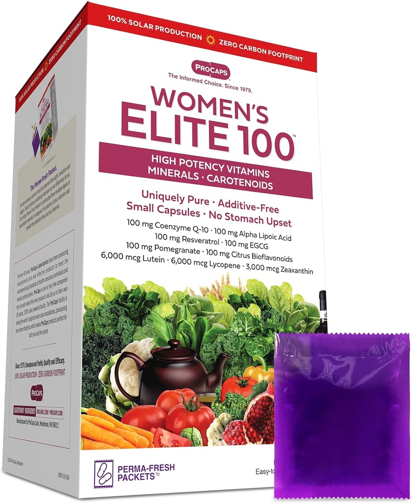 ANDREW LESSMAN Multivitamine - Vrouwen Elite-100 120 Packets - 40+ Potent Nutriënten Plus 100mg Elk Co-enzym Q10, Alpha Lipoïnezuur, Resveratrol, EGCG, Granaatappel, Citrus Bioflavonoïden.