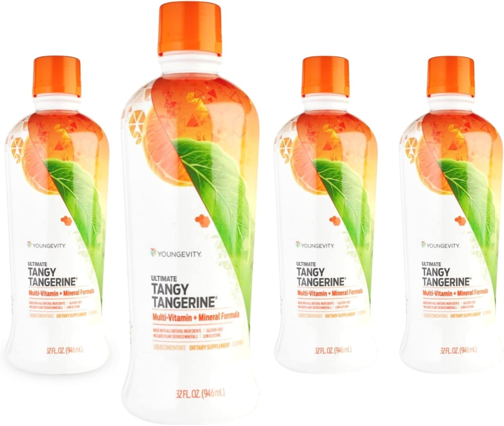 Youngevity Majestic Earth - Ultimate Tangy Tangerine, 32 FL Oz – Gluten-Free Liquid Multivitamins for Men, Women & Daily Immune Support for Kids – Boost Complete Nutritional Drink for Health, Energy
