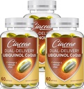 Ubichinol CoQ10 600 MG Softgels met Omega-3 & Shilajit & PQQ, Advanced Dual-Delivery Coenzyme-Q10, Active CoQ10 Ubichinol Supplement for Fertility, Antioxidant, Heart, Brain & Energy, 180 Servings