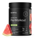 Krachtige Cafeïne Gratis pre-workout poeder met Creatine, Watermeloen smaak, Ondersteunt sterkte, uithoudingsvermogen, & herstel, BCAA's, Beta Alanine, L-Citrulline, Geen kunstmatige ingrediënten, 20 Serven