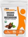 BulkSupplements.com Biologische Chaga Paddestoel Extract Poeder - Biologische Chaga Poeder, Paddestoel Supplement - Glutenvrij, 1g per Serving, 100g (3,5 oz) (Pack of 1)