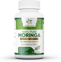 Capsules Aura Moringa bio - 240 Ct en gros. Authentic Raw Moringa Leaf Supplément pour l'énergie, le métabolisme, l'allaitement, l'immunité et la santé articulaire. Feuilles entières Green Super Food Nutrition.