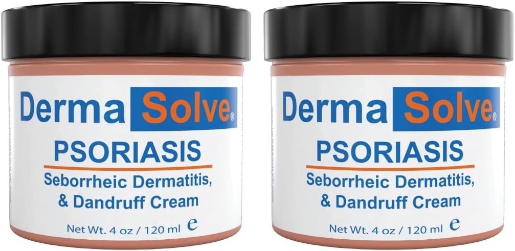 Extra sterkte Psoriasis Cream (2 Pack) - Seborrheic Dermatitis & Dandruff Lotion - Advanced Moisturizing Relief Formulated to Treat Itchy Flakey Inflamed Skin and Prevent Future Flares - 4.0 oz ea.