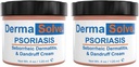 Extra sterkte Psoriasis Cream (2 Pack) - Seborrheic Dermatitis & Dandruff Lotion - Advanced Moisturizing Relief Formulated to Treat Itchy Flakey Inflamed Skin and Prevent Future Flares - 4.0 oz ea.