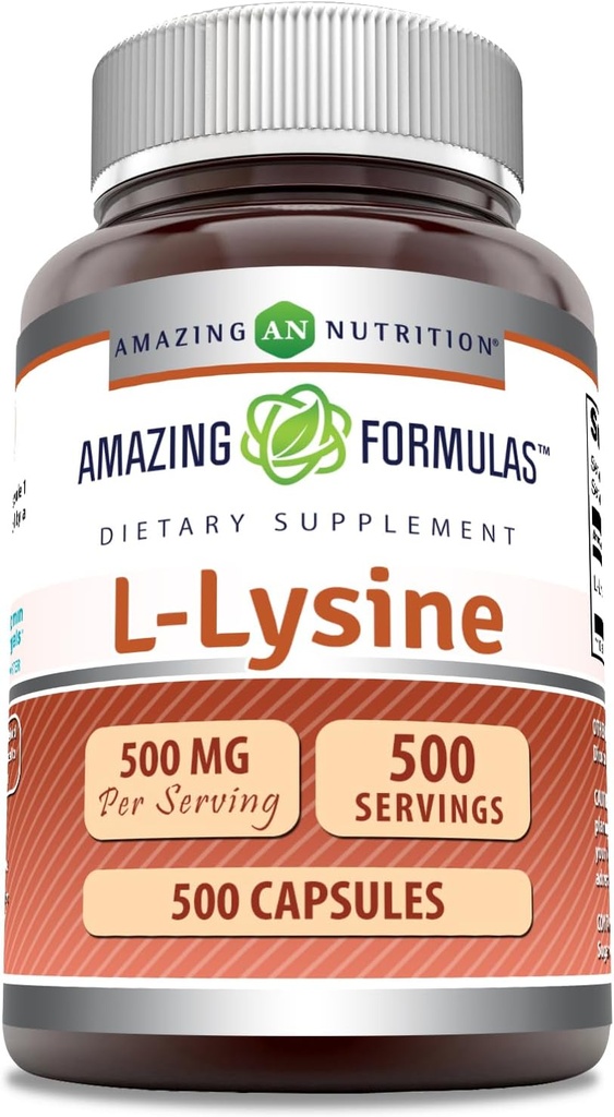 Verbazingwekkende Formules L-Lysine 500 mg Capsules Amino Acid Supplement 