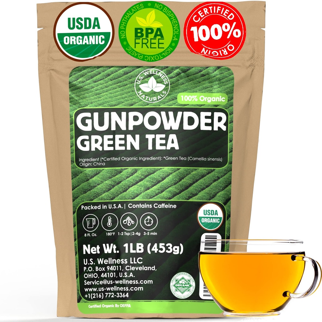 U.S. Wellness Naturals Biologische Buskruit Groene Thee 