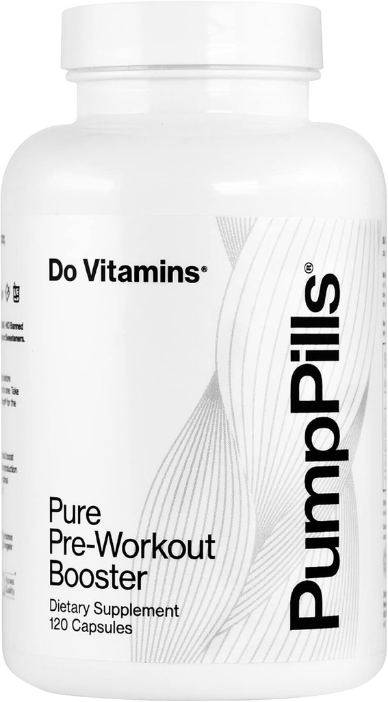 PumpPills Nitric Oxide Supplements for Men & Women - L Citrulline L Arginine Supplement - Stimulant Free Pre Workout Pillen - Nitric Oxide Booster - Vegan, Paleo, Keto (120 Capsules)