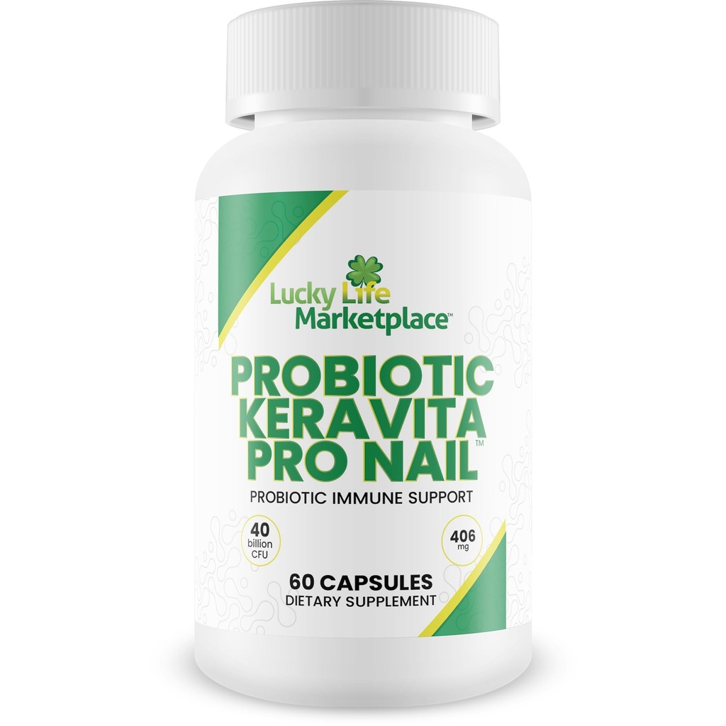 Probiotic Keravita Pro Nail - Probiotic Immune Ondersteuning om het lichaam te helpen om natuurlijk te verdedigen tegen schimmel - bevorderen van duidelijke nagels - ondersteuning gezonde Gut Microbiome om Immune Response te helpen