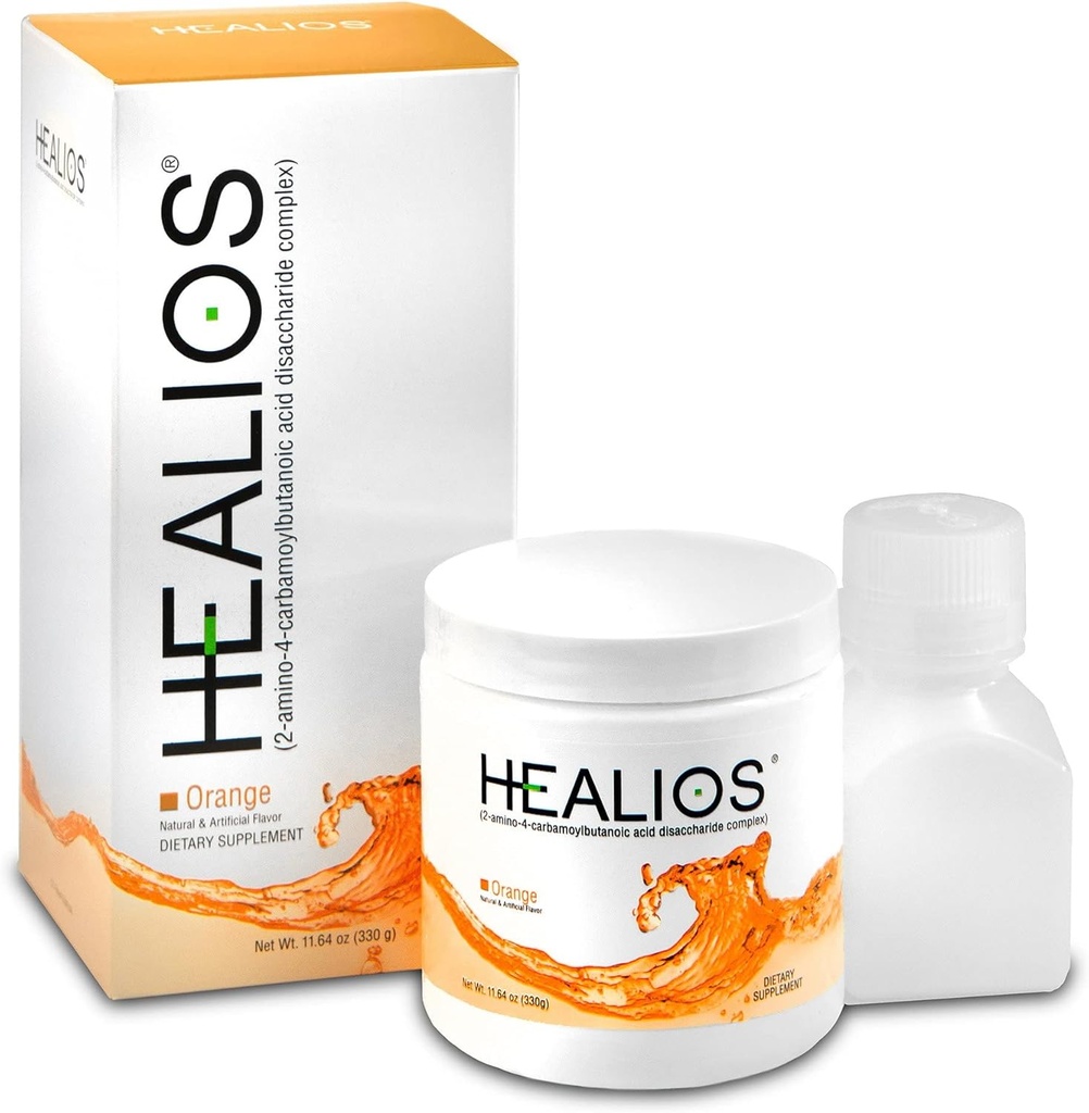 Healios Orange Flavor Oral Health and Dietary Supplement, Powder Form, natuurlijk bron L-Glutamine Trehalose L-Arginine, 11,64 Ounces