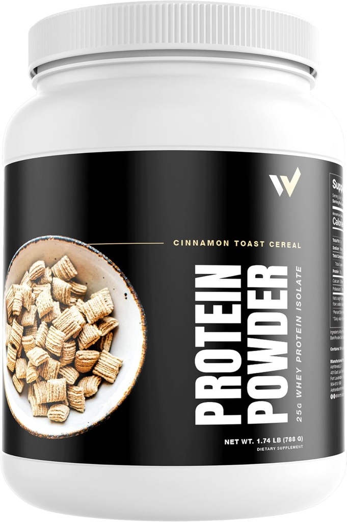 Wei Protein Isolaat Poeder door Ashton Hall - Premium Kaneel Toast Graansmaak - Low-Carb, High-Protein Shake for Muscle Growth & Recovery, Verpakt met 25g Wei Proteïne per Scoop