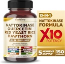 Nattokinase 5000FU Quercetin Red Yeast Rice Hawthorn - Soutien général au bien-être - Fabriqué aux États-Unis