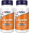MAINTENANT Suppléments, L-Lysine (chlorhydrate de L-Lysine) 500 mg, acide amino, 100 Compte (paquet de 2)
