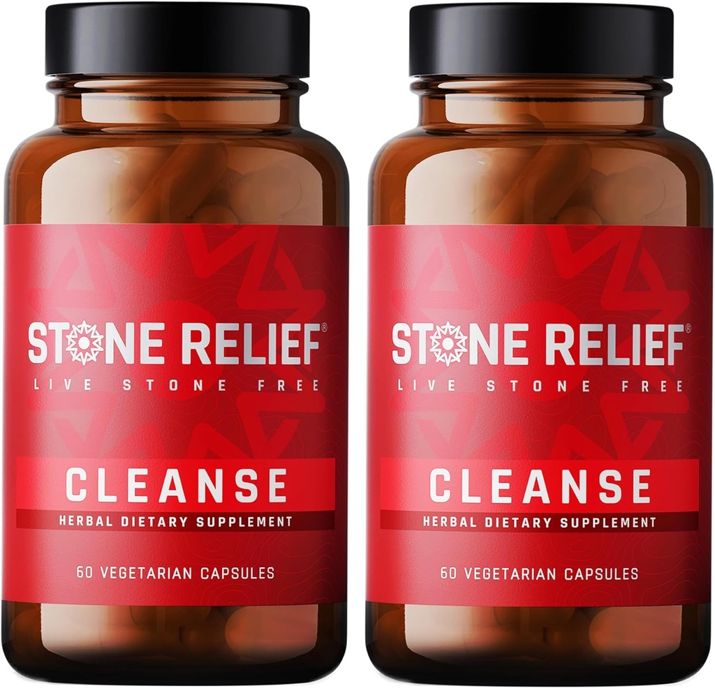 STONE RELIEF Cleanse - Premium Chanca Piedra Stone Breaker Complex - Best Natural Solutioner for Men/Women - Natural Nierreiniging & Detox Supplement - [2 Pack] - 120 Capsules - 1.200mg