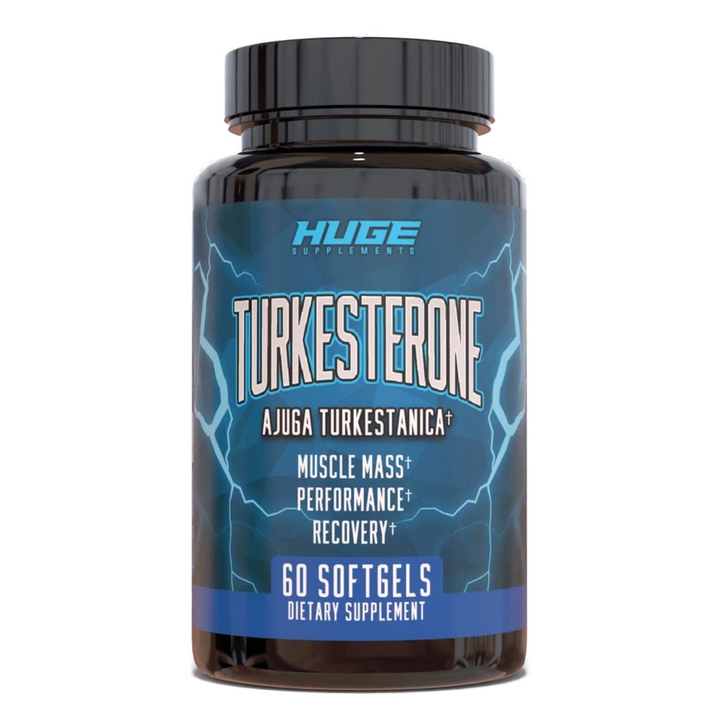 Turkesterone Supplement (500mg) Ajuga Turkestanica Extract, verbeteren van de spiermassa Lean, oefening prestaties, verbeteren spierherstel met onze Softgel Absorptie Technologie (60 Softgels)