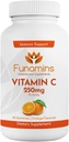 Vitamine C Gummies, 250mg per Serving, 60 Count, Vegan, Antioxident, Immune Support, Muscle, Joints; for Kids & Adults; Orange Flavor
