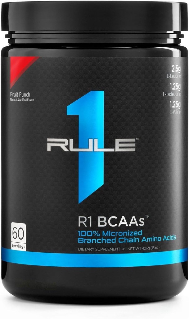 Regel 1 R1 Bcaa 60 Serving Fruit Punch, 444 Gram