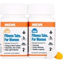 MDR Fitness Tabs Breveted Multivitamin for Women encourage ATP et NAD à soutenir l'énergie et la condition physique - formules AM/PM - 2 mois d'approvisionnement