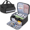 CURMIO Pillen Flessen Organisator Opslag, Medicatie Lock Box voor pil Organisator en medische benodigdheden, Zwart (gepatenteerd ontwerp)