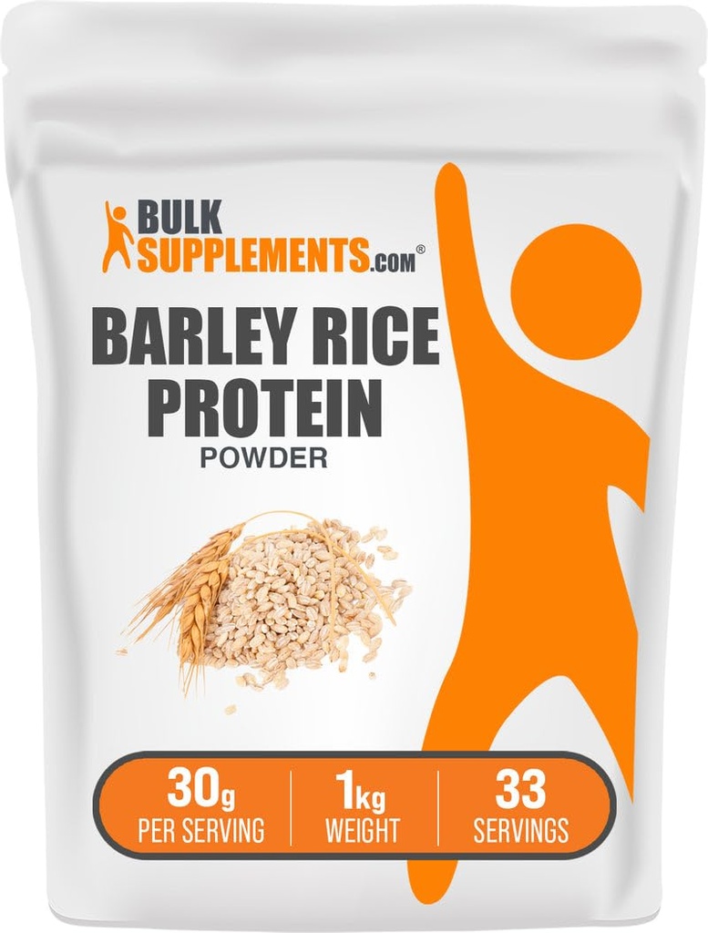 BulkSupplements.com Gerst Rijst Proteïne Poeder - Vegan Proteïne Poeder, Sport Voeding - Unflavored & Dairy Free, 30g per Serving, 1kg (2,2 lbs) (Pack of 1)