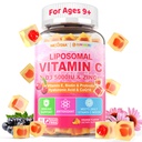 Liposomale vitamine C 1000mg + D3 5000IU + Zink gevuld Gummies, Folate 800mcg kauwbaar supplement, Vlierbes voor Immune, Hyaluronzuur, VE, voor schoonheid, energie & algehele gezondheid, suikervrij, natuurlijk
