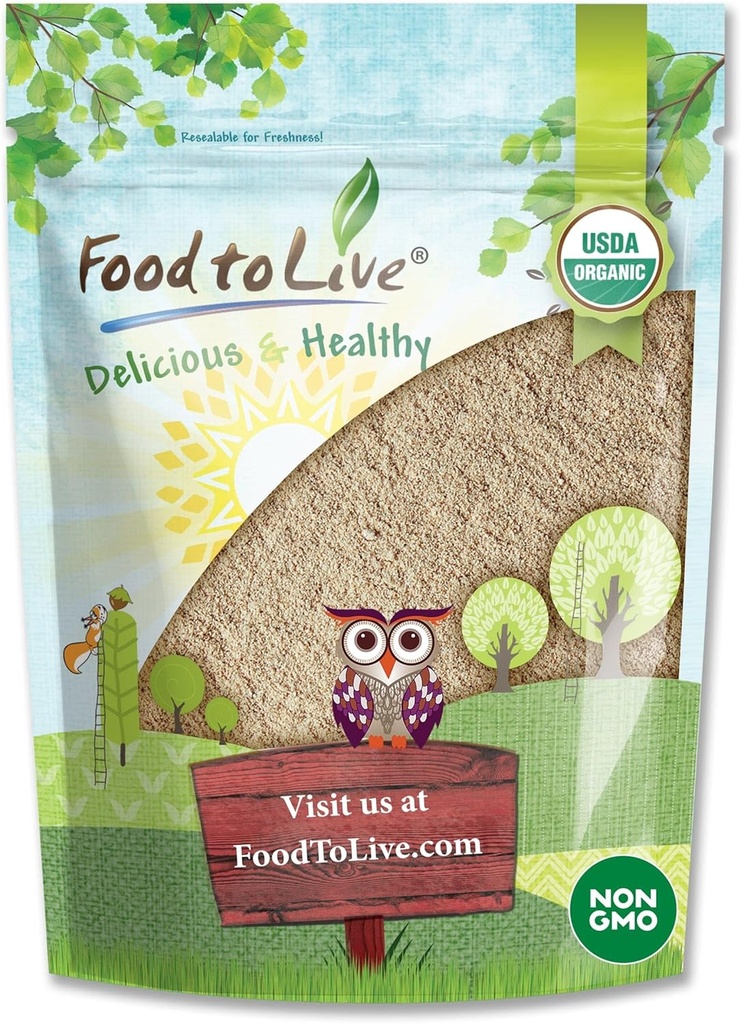 Food to Live Organic Ashwagandha Root Powder, 12 Ounces - Non-GMO, Finely Ground Indian Ginseng, Pure, Raw, Vegan. Gemakkelijk te mengen. Adaptogeen Herb.