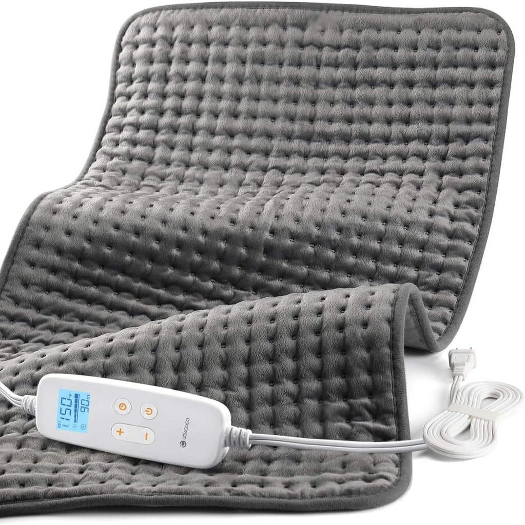 CooCo 17x33 Large Heating Pad voor de rug, HSA goedgekeurde geschenken voor mama papa, elektrische verwarmde pad voor nek schouders periode Krampen, FSA in aanmerking komende Heat Pad, Auto-off, 10ft Cord, Kerstcadeau voor vrouwen mannen