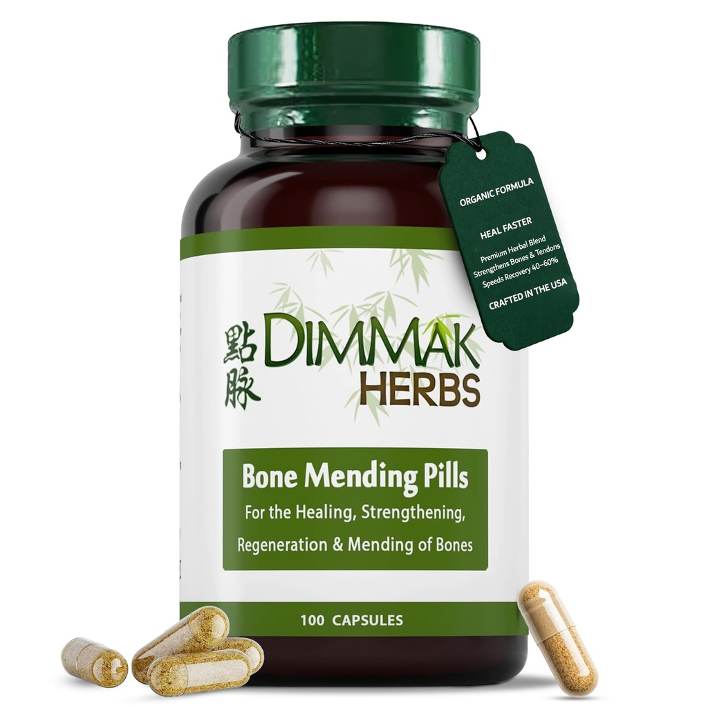 Dimmak kruiden bot herstellen pillen- snelle fractuur & gebroken bot Healing supplement- geavanceerde TCM-formule met droignaria-stress fractuur & Osteoblast Ondersteuning- Biologische, Vegan- 500 mg 100 capsules