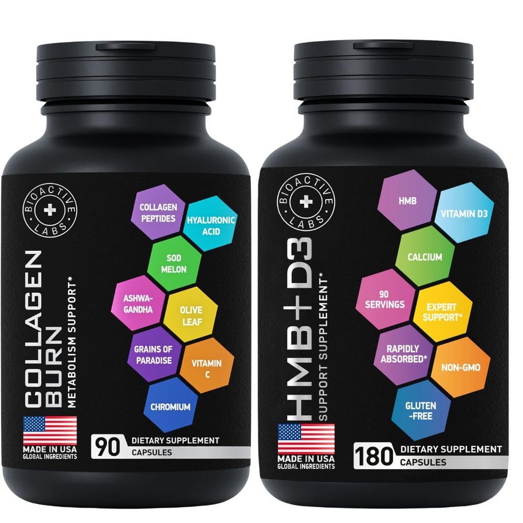 Thermogenic Multi Collageen Burn en HMB D3 Supplement - Fitness en gewichtsverlies bundel