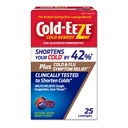 Cold-Eeze Plus Natural Mixed Berry Cold & Flu Zink Lozenges, Multi-Symptoom Relief, Homeopathische Koude Remedie, Vermindert de duur van de gemeenschappelijke koude, Sambucus Nigra om koude en griep symptomen, 25 Ct