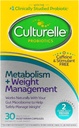 Culturelle Probiotic Capsules for Healthy Metabolisme & Weight Management (Ages 18+) - 30 Count - Helpt het gewicht te beheren en het metabolisme van vetten, carburanen en eiwitten te bevorderen - Cafeïnevrij