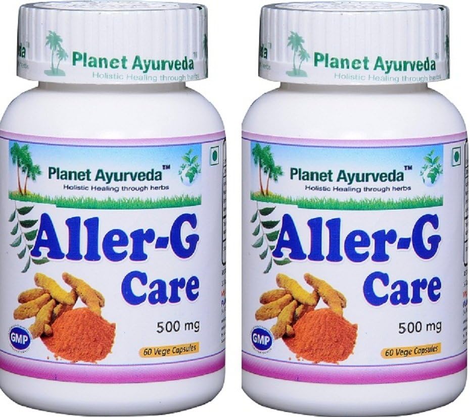 Planeet Ayurveda Aller-G Care, 500mg Veg Capsules - 2 flessen
