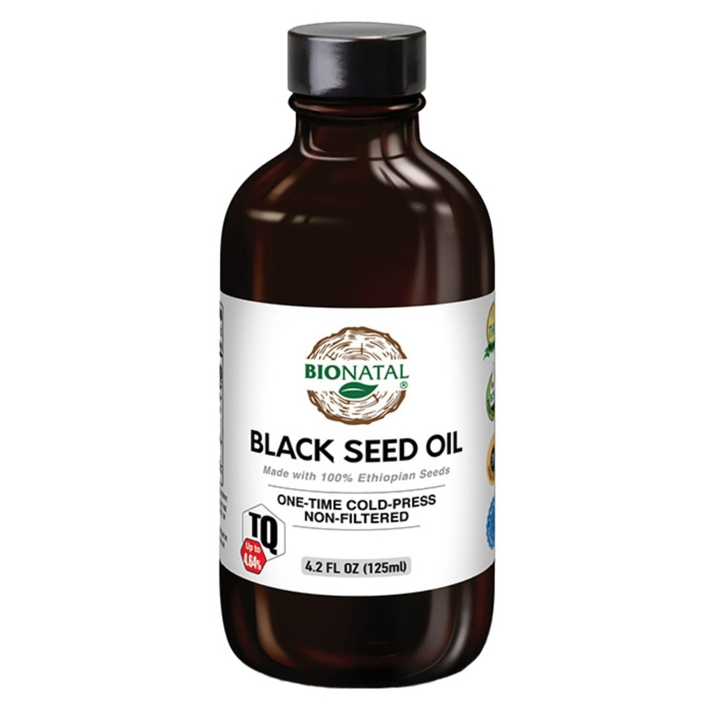BioNatal Ethiopian Black Seed Oil 4.2oz Glass