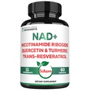 Satoomi NAD Supplément pour les femmes - NAD Nicotinamide Riboside Resvératrol 900mg, Quercetin, Turmeric, Astragalus, Ginseng, Vitamine D3, Vitamine C - 60 Compte