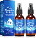 Pure Magnesium Oil Spray,100% Pure & Natural Organic Magnesium Oil Spray, Eenvoudig te gebruiken(4 Fl.Oz Set)
