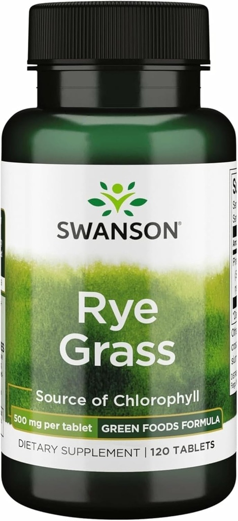 Swanson Rye Grass 500 Milligrammen 120 Tabs