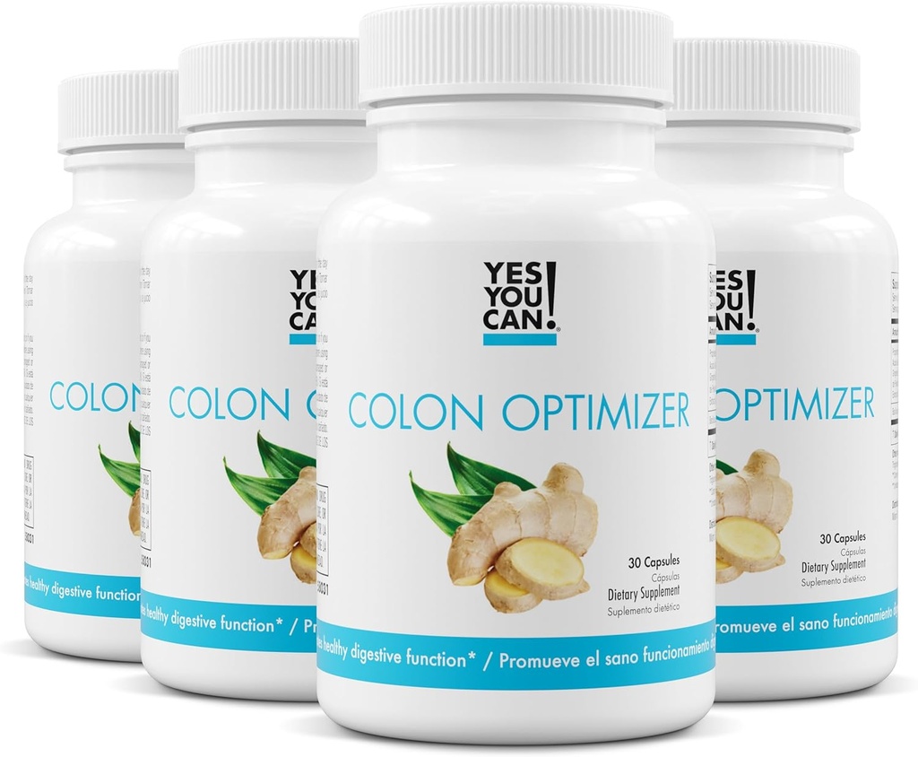 Ja, dat kan je wel! Probiotica Colon Optimizer Supplement - Gut Health en Maagsupplement voor mannen en vrouwen, biologische Probiotica met gember en pepermunt voor de spijsvertering gezondheid, 30 capsules - 4 Pack