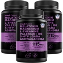 12-in-1 Melatonine slaapcapsules - Natuurlijke slaapmiddelen voor volwassenen met Melatonine 5 mg en Magnesium Glycinate 500 mg, slaaphulp met Ashwagandha, L Theanine, Valeriaan wortel, GABA, 5-HTP (90ct, Pack of 3)