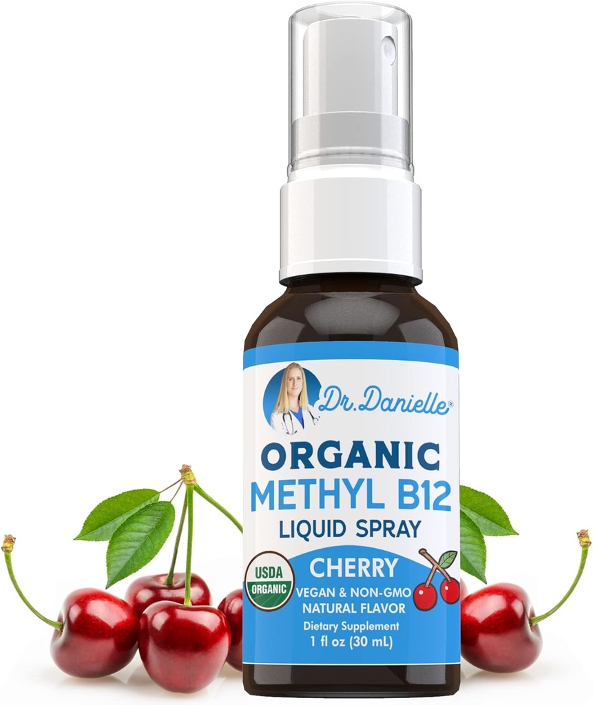 Doctor Danielle USDA Organic Vitamin B12 Liquid Spray Liquid Vitamin B12 for Energy Support 