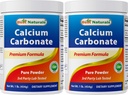 2 Pack - Meilleurs Naturels Poudre de carbonate de calcium 1 Livre (Total 2 Livre) - Classe alimentaire