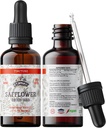 Safflower Tincture, Organic Safflower Extract (Hong Hua, Carthamus Tinctorius) Herbal Supplement, Non-GMO in Cold-Pressed Organic Vegetable Glycerin, 700 mg, 2 oz (60 ml)