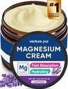 Venture Pal Magnesium Lotion, Topical Magnesium Cream voor Slaap, Been Krampen en Pijn, Spierontspanning, Kalm, Moisturizing Supplement met Kokosolie, Shea Butter en Hyaluronzuur, Veilig voor kinderen