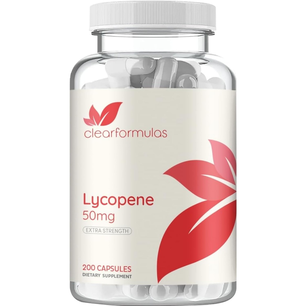 Lycopeen supplement op basis van tomaten - Extra sterkte Lycopeen 50mg Non-GMO Super Krachtige Antioxidant en Carotenoïde Hart en Prostaat Gezondheid Supplement voor mannen - Gemaakt in een cGMP US Lab (200 Servings)