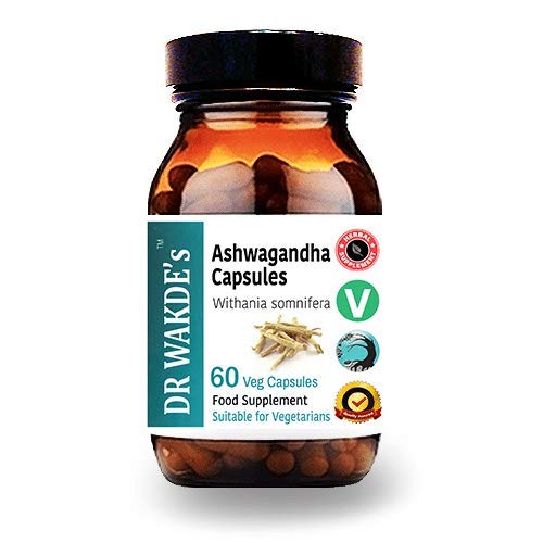 DR WAKDE'S Ashwagandha Capsules (Indian Ginseng, Withania somnifera, 60 Veg Caps, Plant Based Supplement, Ayurvedic Herb, All Natural, Vegan)