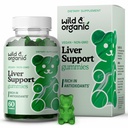 Wild & Organic Liver Support Gummies - Milk Thistle, Dandelion Root Extract for Liver Cleanse Detox - 60 Silymarin Milk Thistle Gummies - Vegan, Non-GMO Herbal Supplement.