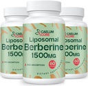 Liposomal Berberine HCL - Berberine 1500mg Activeert AMPK & GLP-1, Hoge biologische beschikbaarheid Berberines Supplement voor vrouwen en mannen (3 Pack)