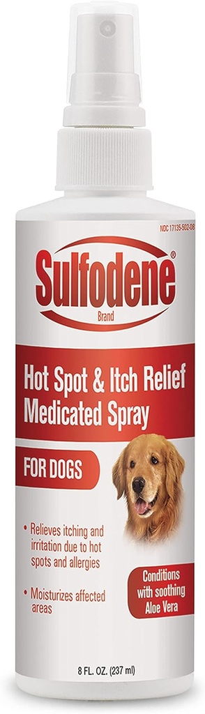 Sulfodene Gemedicineerde Spray (8 oz) Hot Spot and Itch Relief En helpt infectie te voorkomen Gemedicineerd