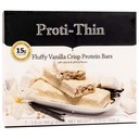 Proti-Thin Fluffy Vanille Crisp Proteïne Bars, 15g Proteïne, Lage Calorie, Zeer Lage Carb (VLC), Lage Vet, Hoge Vezel Snack Bar, KETO Diet Vriendelijk, Ideaal eiwit Compatibel, Geen Gluten Ingrediënten, 7 /Box