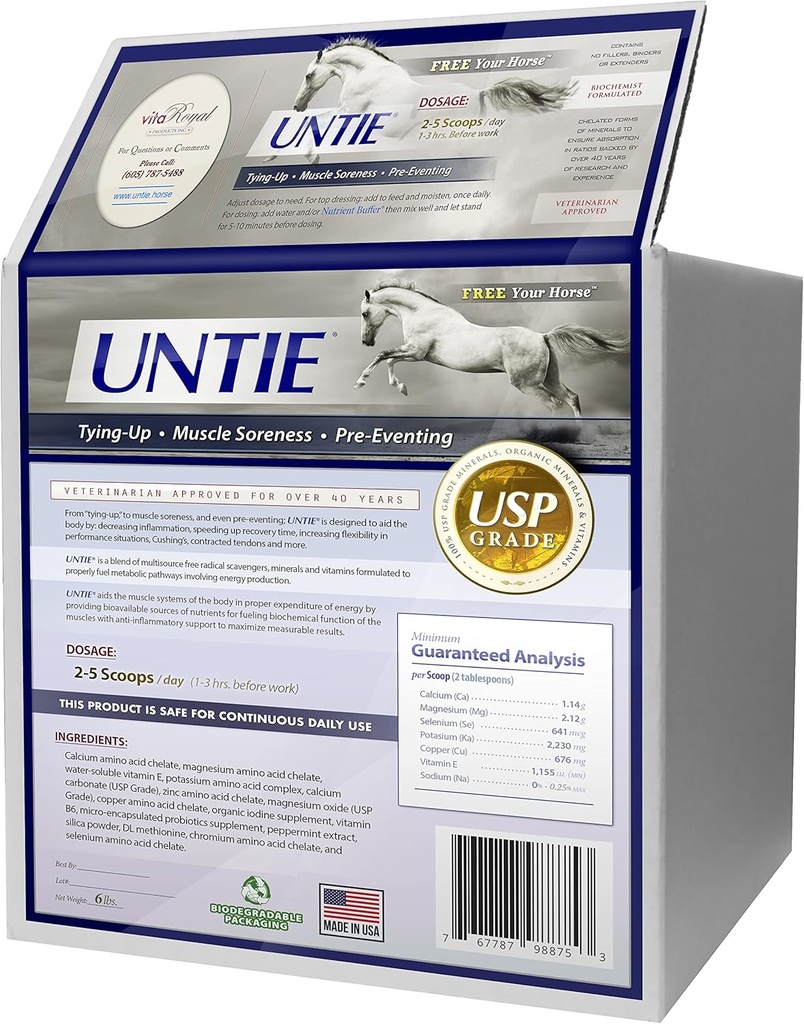 voor paarden - Ontvlambare, spier- en gewrichtsondersteuning - 100% absorbeerbaar (6 lbs.)