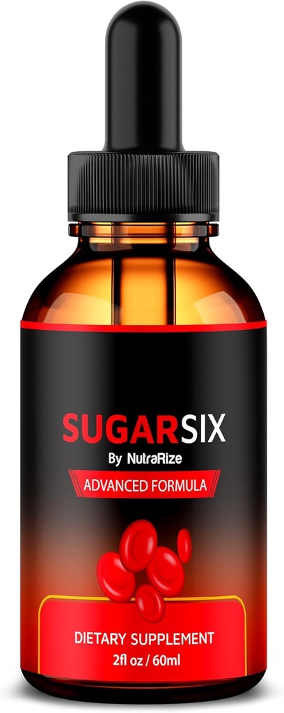 NutraRize SugarSix Drops, Official Sugar Six Liquid Formula, Alle natuurlijke ondersteuning voor stabiele en gezonde niveaus, Premium Dropper om goede circulatie te handhaven, Sugar Six Review (30 Servings)