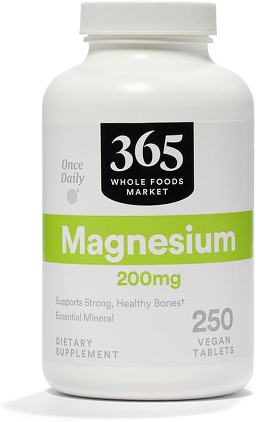 365 by Whole Foods Market, Magnesium 200mg, Vegan, 250 Tablets